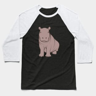 Cute Hippopotamus Baseball T-Shirt